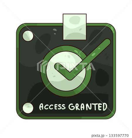 illustration of access granted 133597770