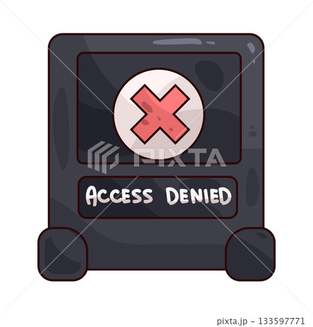 illustration of access denied 133597771