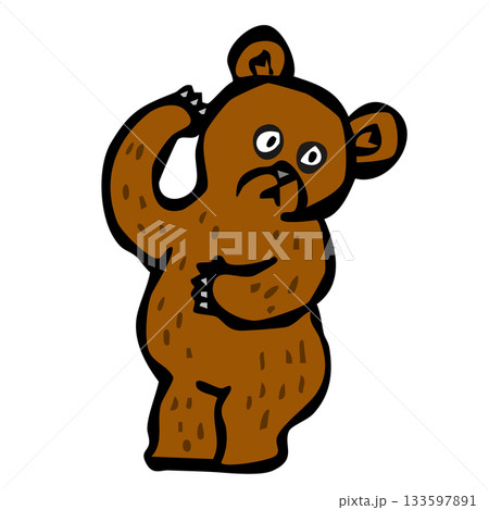 クマ　くま　熊　こちらをみている熊 133597891