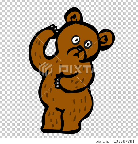 クマ　くま　熊　こちらをみている熊 133597891