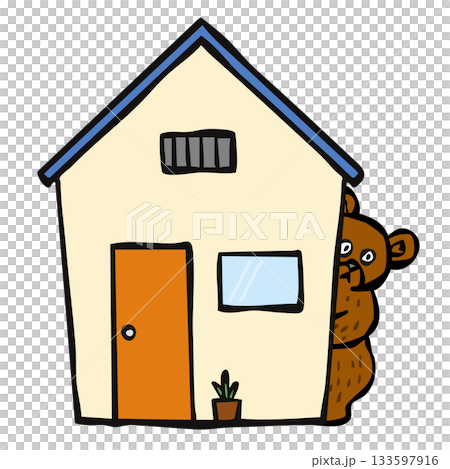 出現在居民區的熊 133597916