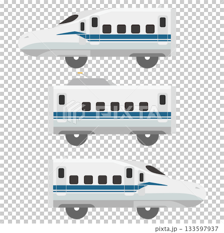 玩具風格的新幹線N700S（3節車廂套裝）插圖 133597937
