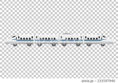 四節車廂玩具風格的新幹線N700S列車的插圖 四節車廂玩具風格的新幹線N700S列車的插圖 133597940