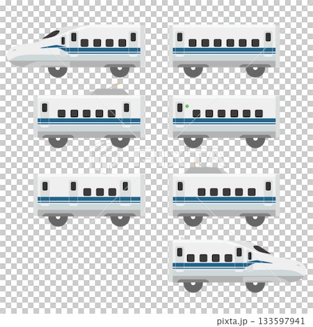 玩具風格的新幹線N700S(7節車廂套裝)插圖 玩具風格的新幹線N700S(7節車廂套裝)插圖 133597941