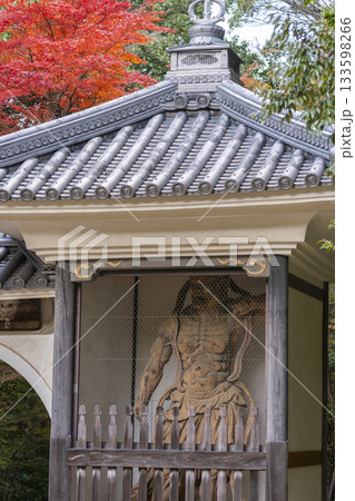 満願寺　山門（仁王門）　紅葉の季節 133598266