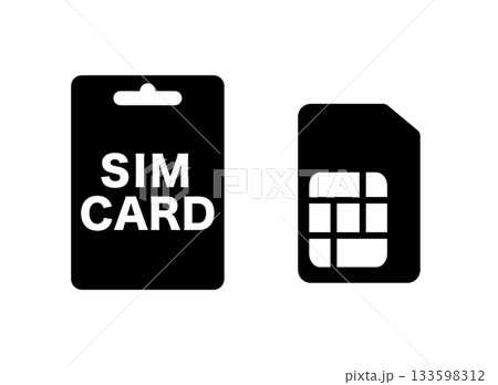simカード　アイコン 133598312