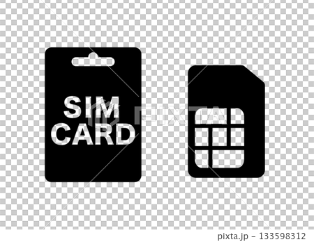 simカード　アイコン 133598312