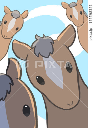 2026年午年年賀状素材_11 133598321