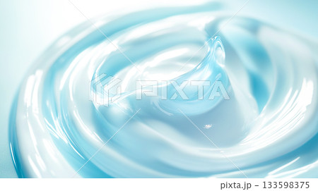 瑞々しい水色のジェルテクスチャのクローズアップ 133598375