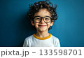 little cute boy with glasses 133598701