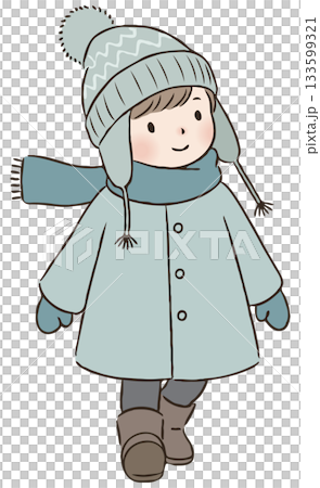 Children in winter clothes 133599321