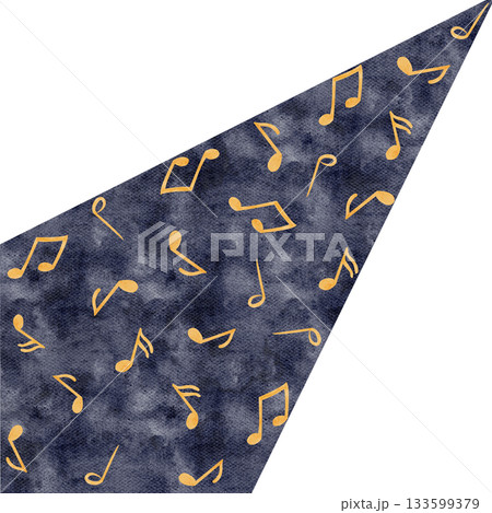 Music notes in warm golden tones painted in diagonal flow on blue textured background. Watercolor clip art with a festive atmosphere, perfect for Christmas projects, invitations, crafts, decor. Music notes in warm golden tones painted in diagonal flow on blue textured background. Watercolor clip art with a festive atmosphere, perfect for Christmas projects, invitations, crafts, decor. 133599379
