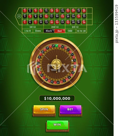 Wheel of roulette, Close-up 133599419