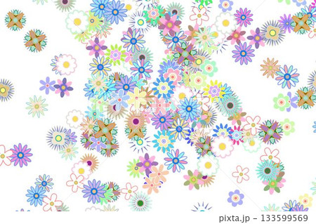 Digitally generated girly floral design 133599569