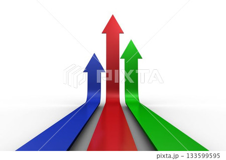 Colourful arrows pointing up 133599595