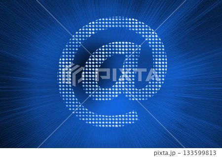 Shiny futuristic icon on blue background 133599813