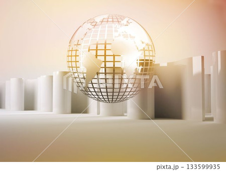 Planet on abstract background Planet on abstract background 133599935