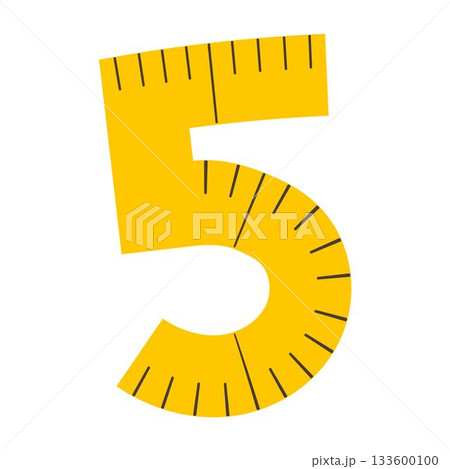 Measuring Tape Letter 5 Education Alphabet Icon Element Measuring Tape Letter 5 Education Alphabet Icon Element 133600100