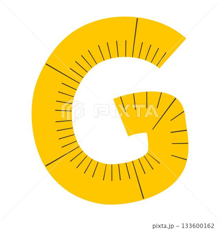 Measuring Tape Letter G Education Alphabet Icon Element 133600162