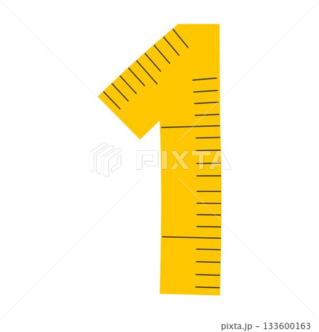 Measuring Tape Letter 1 Education Alphabet Icon Element Measuring Tape Letter 1 Education Alphabet Icon Element 133600163