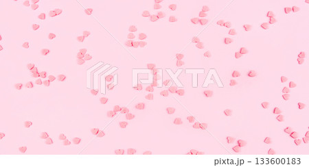 Pink background with tiny hearts. Valentine's day concept. 133600183