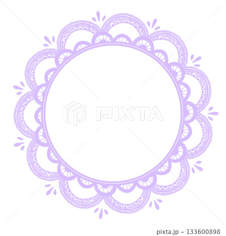 薄い紫色の可愛い円形のレース 薄い紫色の可愛い円形のレース 133600898