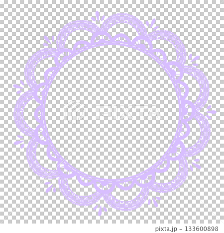 薄い紫色の可愛い円形のレース 薄い紫色の可愛い円形のレース 133600898