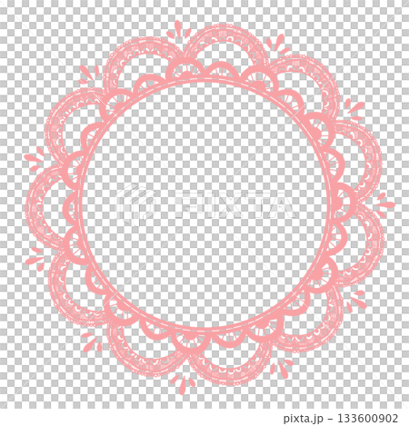 Cute pink circular lace 133600902