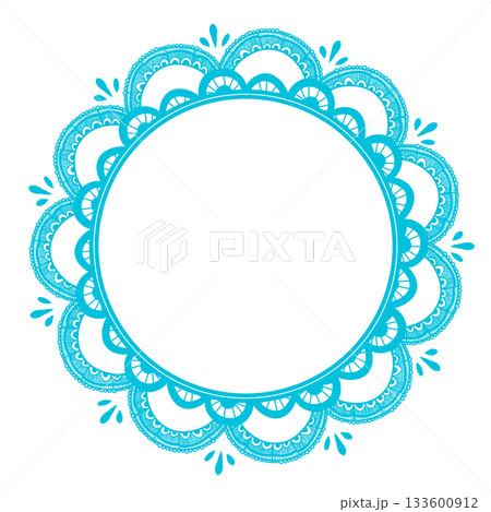 水色の可愛い円形のレース 水色の可愛い円形のレース 133600912