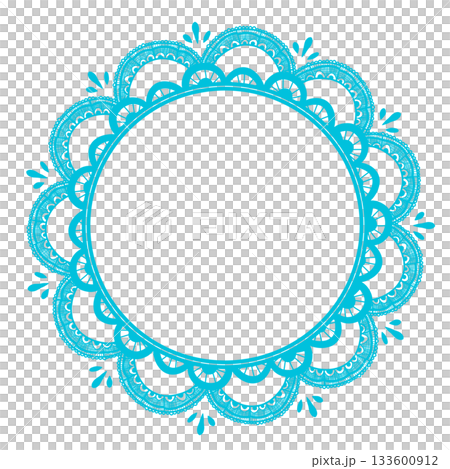 水色の可愛い円形のレース 水色の可愛い円形のレース 133600912