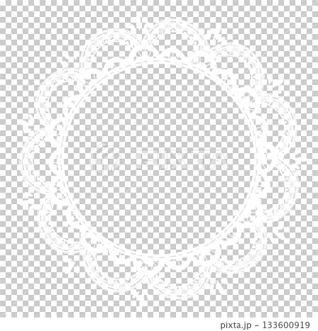 Cute white circular lace Cute white circular lace 133600919