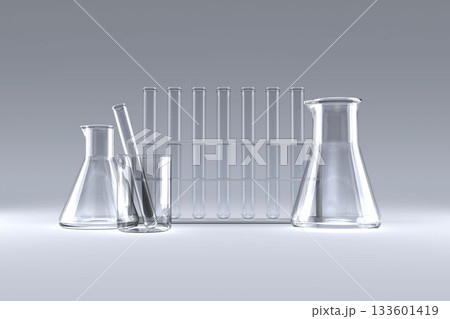 Laboratory flask with chemical solutions Laboratory flask with chemical solutions 133601419