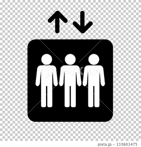 エレベーターマーク　ピクト　イラスト 133601475