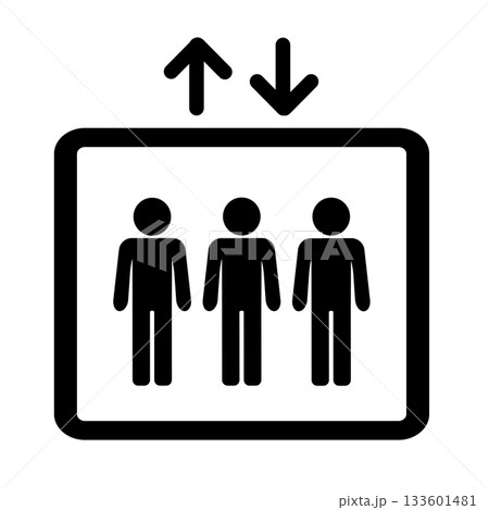 エレベーターマーク　ピクト　イラスト 133601481