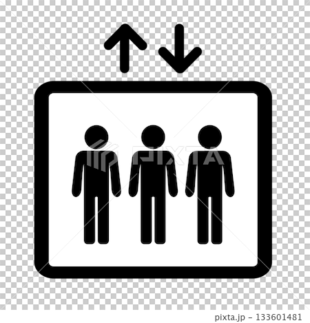 エレベーターマーク　ピクト　イラスト 133601481
