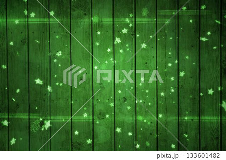 Star pattern on green planks 133601482
