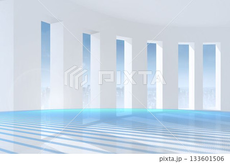 Abstract linear design in blue 133601506