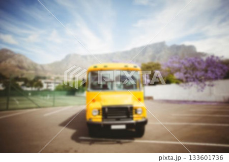 School bus at parking lot 133601736