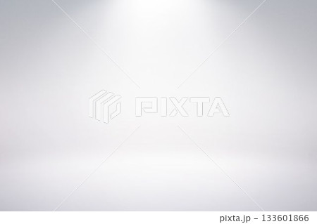 flat design studio backdrops are showing empty white seamless floor and soft gradient lighting 133601866
