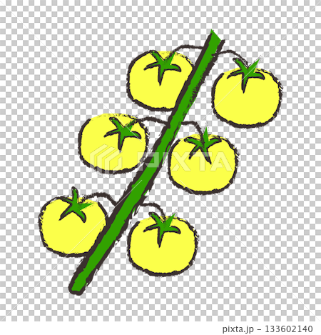 ミニトマトのイラスト（黄色） 133602140