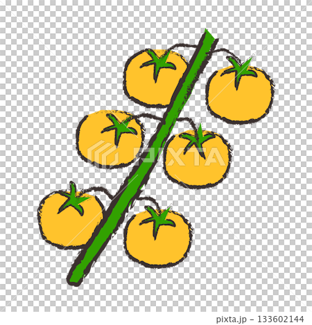 ミニトマトのイラスト（オレンジ） 133602144
