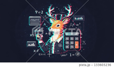 データと数式を解き明かすAI鹿 133603236