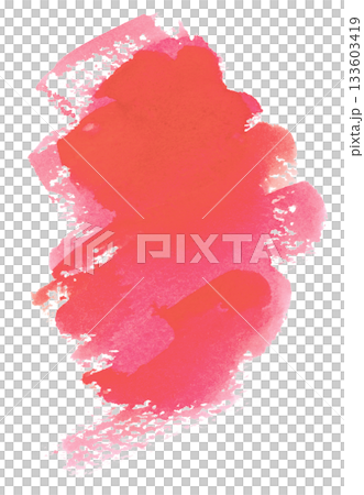 かすれた水彩素材（赤） 133603419