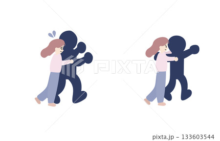 人に甘えて陰に隠れている女性と他者とともに歩む女性 人に甘えて陰に隠れている女性と他者とともに歩む女性 133603544