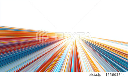 Colorful lines abstract background converging dynamic energy bright white Radiant colorful lines 133603844
