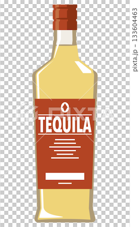 ボトルに入ったテキーラのイメージイラスト ボトルに入ったテキーラのイメージイラスト 133604463