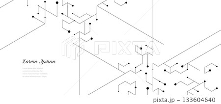 幾何学 抽象 六角形 回路 科学 テクノロジー 背景 133604640