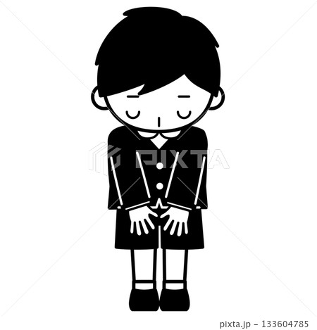 お辞儀をする男の子 133604785