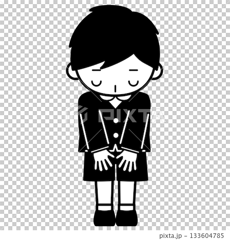 お辞儀をする男の子 133604785