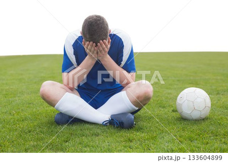 Football player feeling loss 133604899